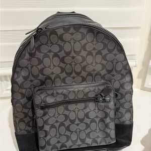 Coach Black and Gray Men's Backpack